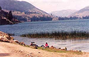 The bus stop's on the other side of the lake!